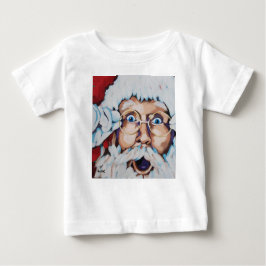 Camiseta De Bebé Santa Te Vio A Los Niños Tee