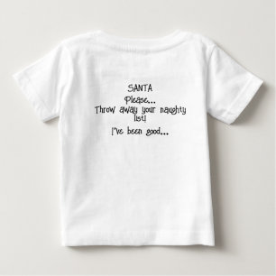 Camiseta De Bebé Santa Te Vio A Los Niños Tee