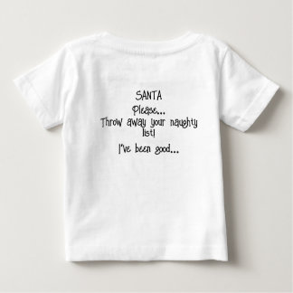 Camiseta De Bebé Santa Te Vio A Los Niños Tee