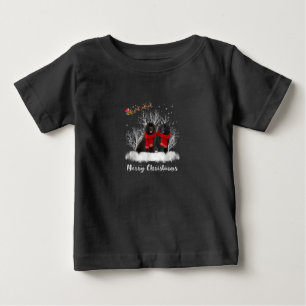 Camiseta De Bebé Santa Terranova Pareja Feliz Regalo de Perro de Na