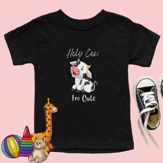Camiseta De Bebé Santa Vaca Divertida Soy Linda