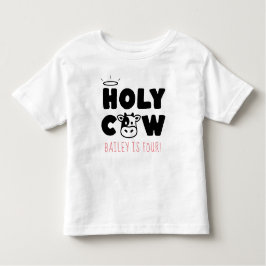 Camiseta De Bebé Santa Vaca Nombre y Edad Cumpleaños Chicas Monas C