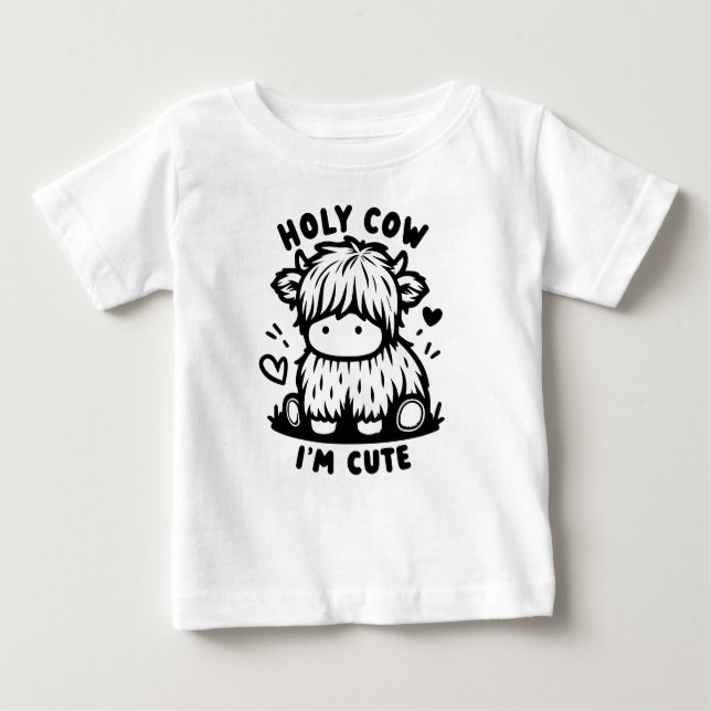 Camiseta De Bebé Santa Vaca Soy Linda para la Felicidad del Bebé (Anverso)
