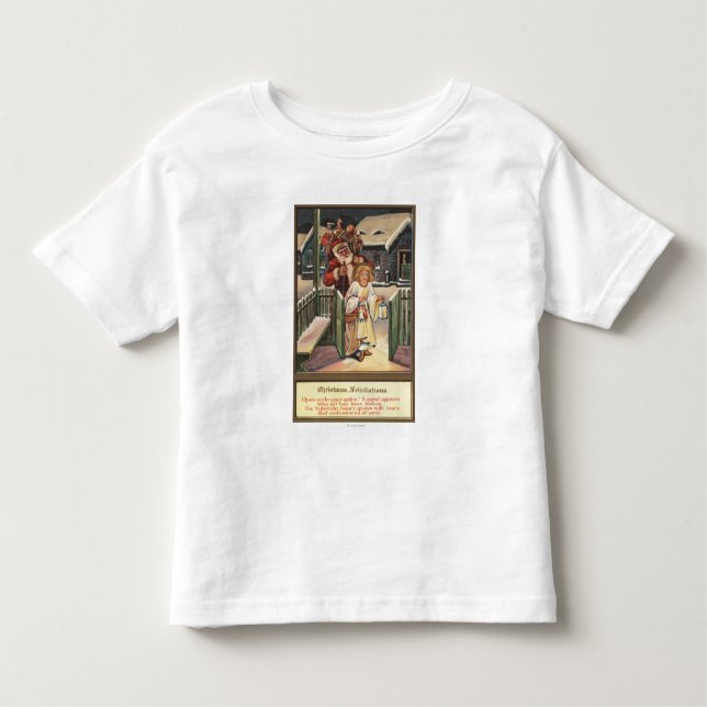 Camiseta De Bebé Santa y ángel con la linterna (Anverso)