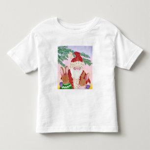Camiseta De Bebé Santa y los peludos amigos tee