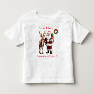 Camiseta De Bebé Santa y Rudolf son renos de nariz roja
