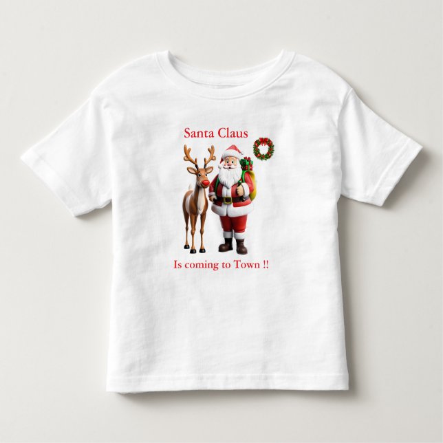 Camiseta De Bebé Santa y Rudolf son renos de nariz roja (Anverso)