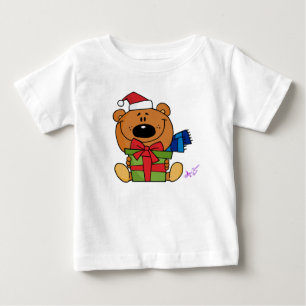 Camiseta De Bebé SantaBear con el actual niño pequeño largo mangas 
