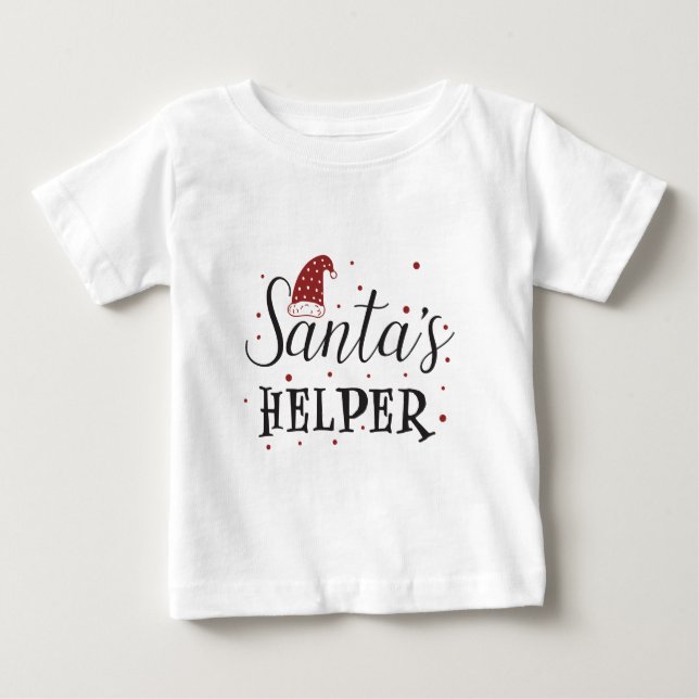 Camiseta De Bebé santas ayudantes vacaciones lindas (Anverso)