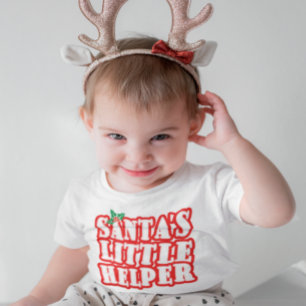 Camiseta De Bebé Santas Little Helper
