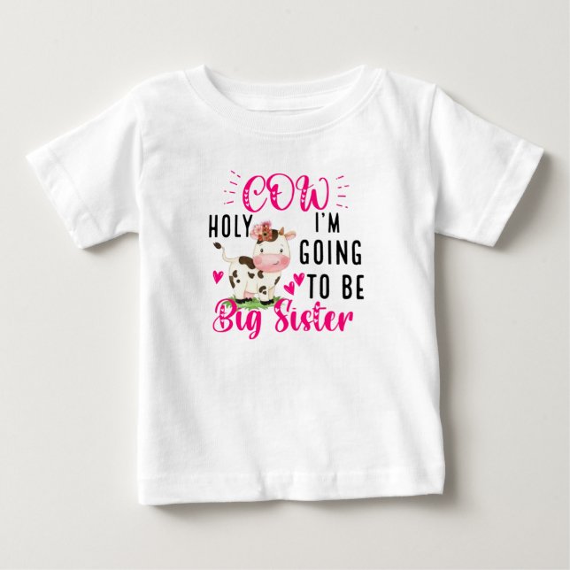 Camiseta De Bebé Santo Dios, voy a ser una gran hermana (Anverso)