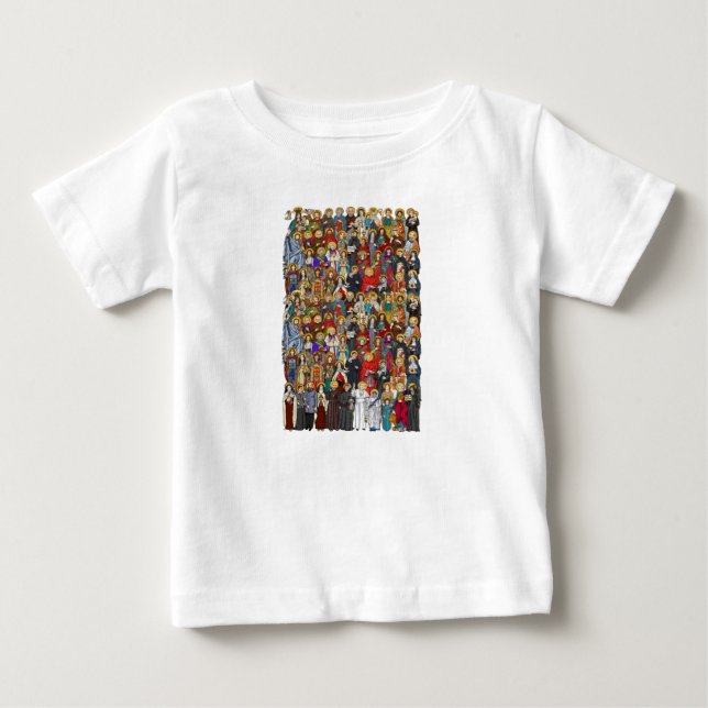 Camiseta De Bebé Santos, todos los santos, santos católicos (Anverso)