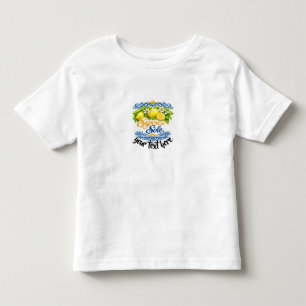Camiseta De Bebé Sapore di Sole Arte de Acuarela de Limón Mediterrá
