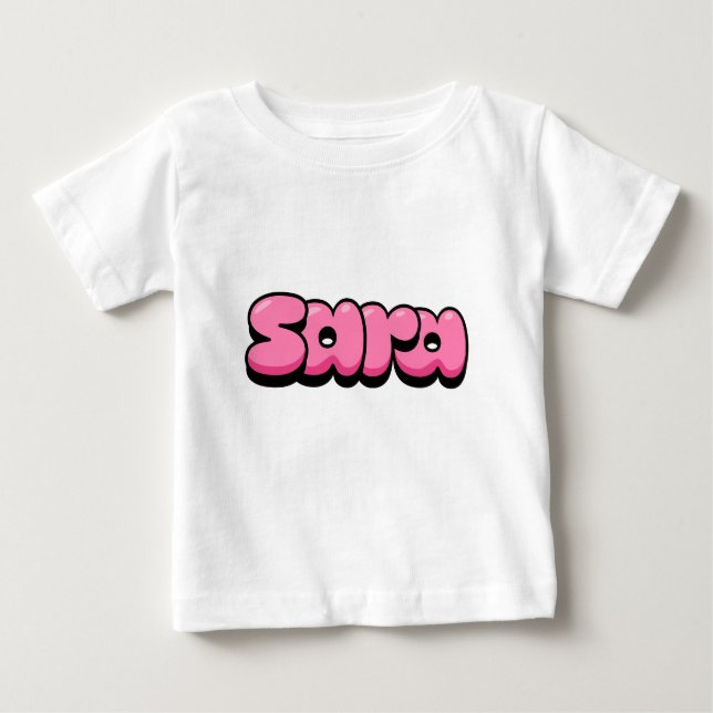 Camiseta De Bebé Sara pink Baby T-Shirt (Anverso)