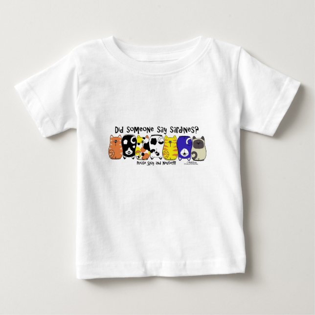 Camiseta De Bebé Sardine Cats (Anverso)