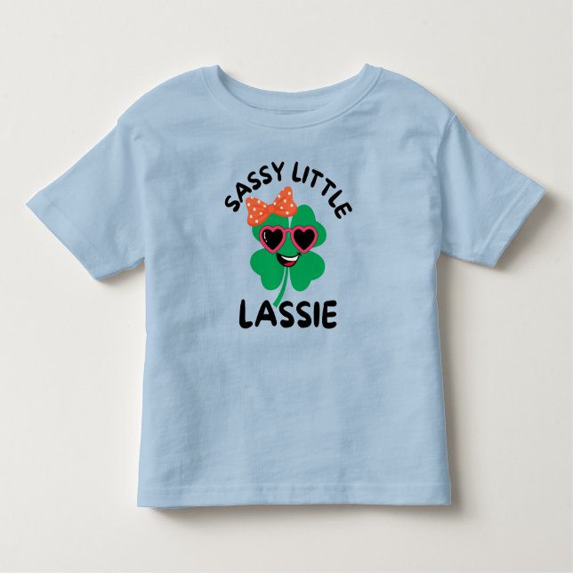Camiseta De Bebé Sassy Little Lassie: Día de San Patricio Niños Beb (Anverso)