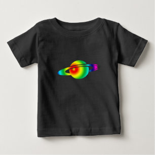 Camiseta De Bebé Saturn psicodélico