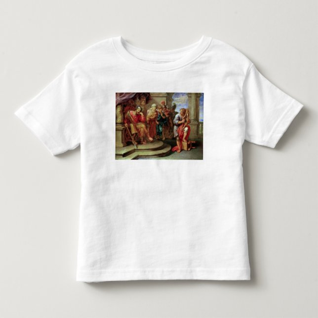 Camiseta De Bebé Saul que escucha David que toca la arpa (Anverso)