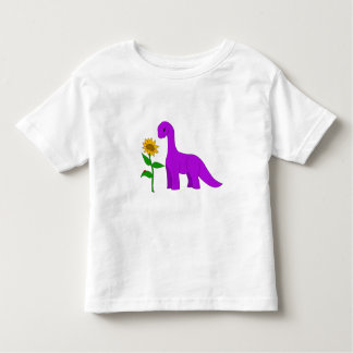 Camiseta De Bebé Sauropod y girasol