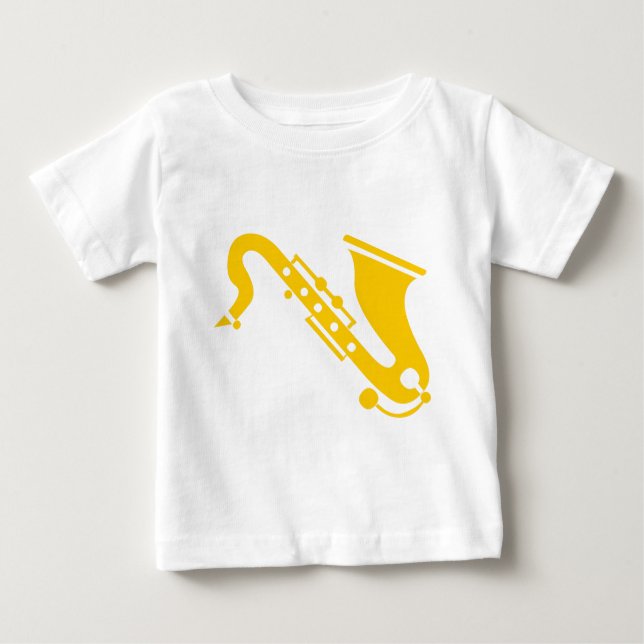 Camiseta De Bebé Saxofón - Ámbar (Anverso)