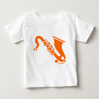 Camiseta De Bebé Saxofón - Naranja