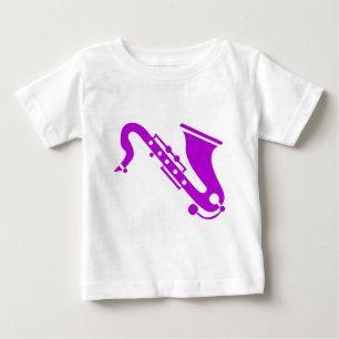 Camiseta De Bebé Saxofón - Púrpura