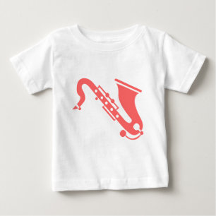 Camiseta De Bebé Saxofón - Rosa tropical