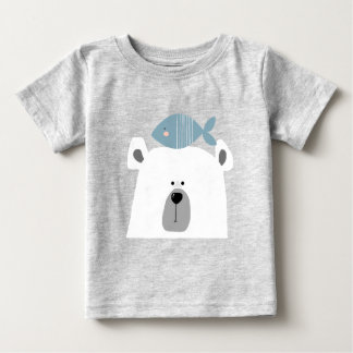 Camiseta De Bebé Scandi lindo Oso polar y pez 