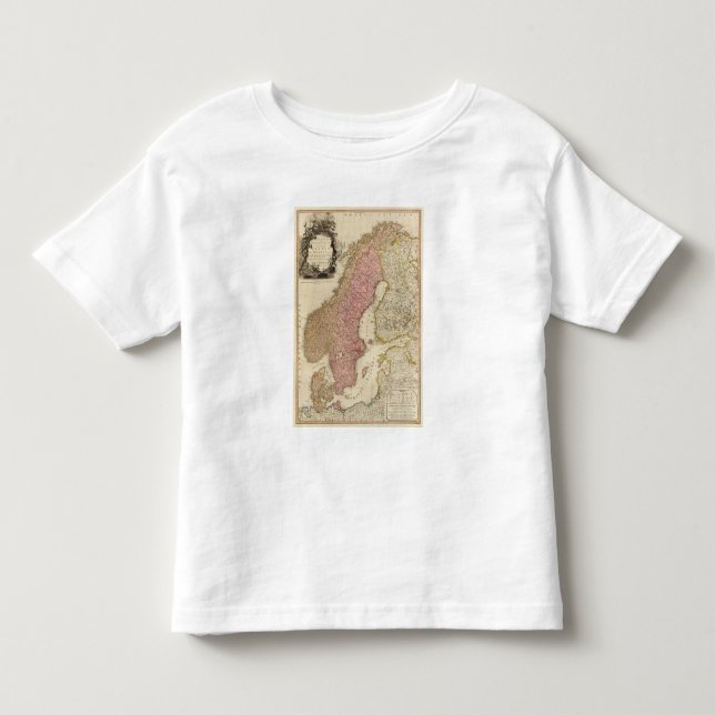 Camiseta De Bebé Scandia, Escandinavia (Anverso)