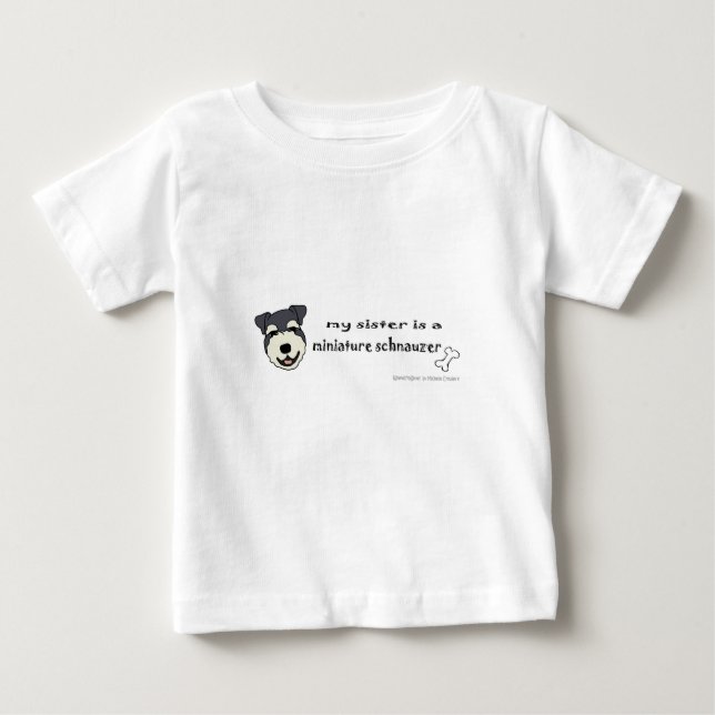 Camiseta De Bebé schnauzer en miniatura - más razas (Anverso)