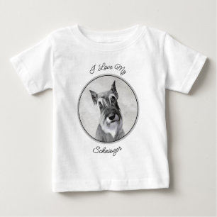 Camiseta De Bebé Schnauzer (gigante) - Arte de perros original muy 