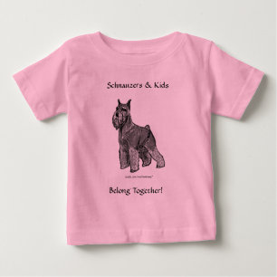Camiseta De Bebé ¡Schnauzers & Kids Pertenecen Juntos! Lactante