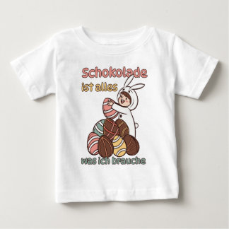 Camiseta De Bebé Schokolade ist alles, was ich brauche