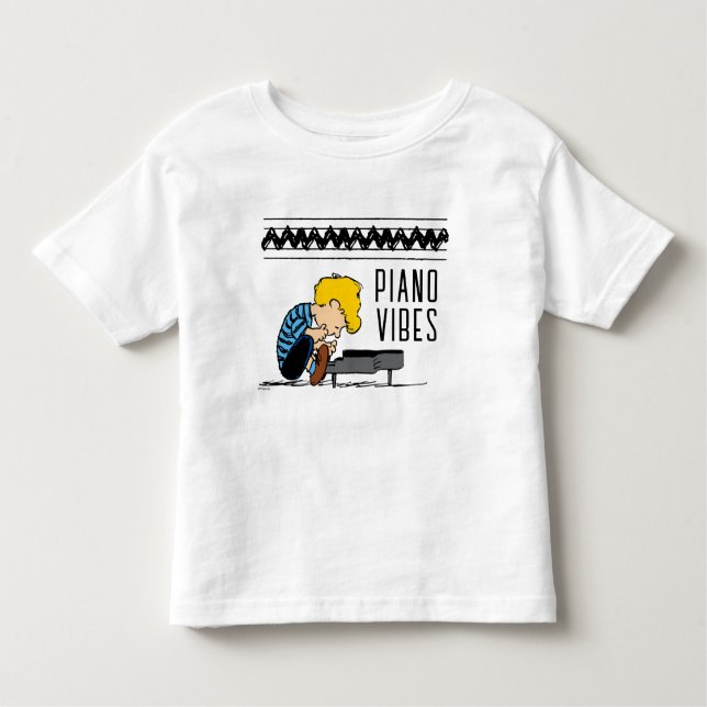 Camiseta De Bebé Schroeder Charlie Brown Music (Anverso)