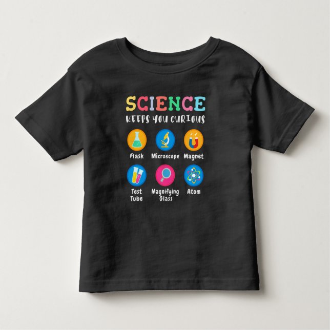 Camiseta De Bebé Science keeps you curious (Anverso)