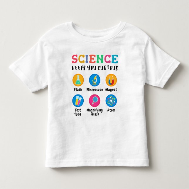 Camiseta De Bebé Science keeps you curious (Anverso)