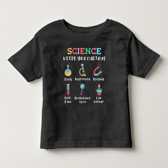 Camiseta De Bebé Science keeps you curious (Anverso)