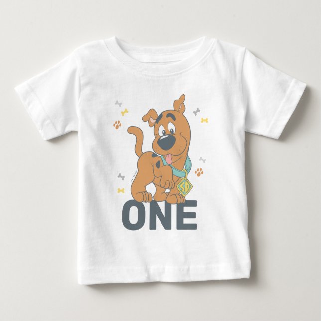 Camiseta De Bebé Scooby-Doo 1er cumpleaños (Anverso)