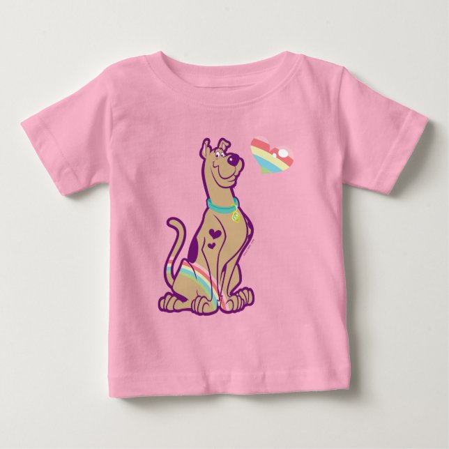 Camiseta De Bebé Scooby-Doo arcoiris (Anverso)