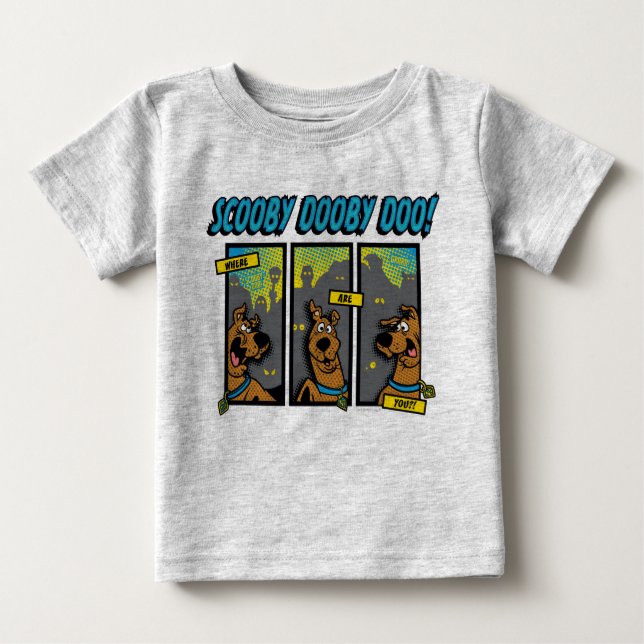 Camiseta De Bebé Scooby-Doo donde está usted los paneles cómicos (Anverso)