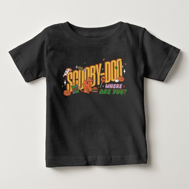 Camiseta De Bebé Scooby-Doo Halloween Snack Logo (Anverso)