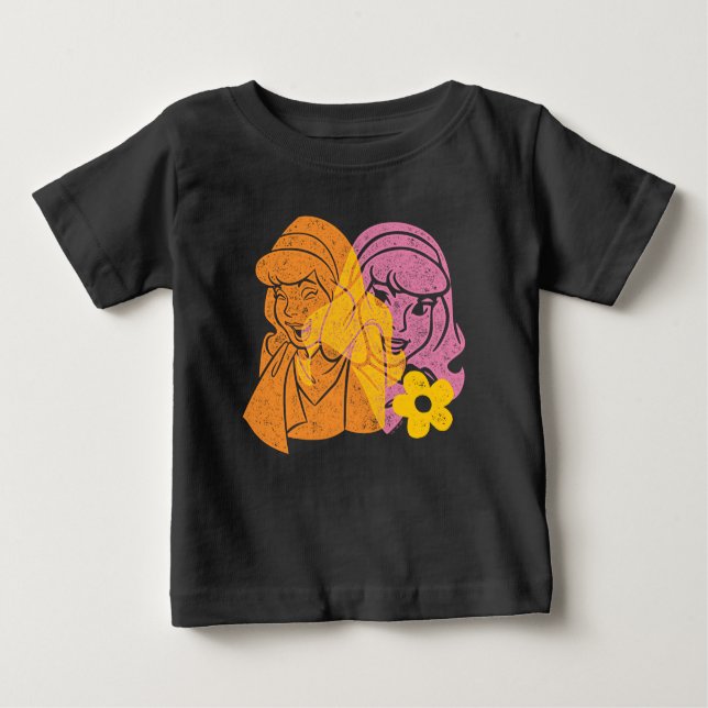 Camiseta De Bebé Scooby-Doo | Retrato de flores de Daphne (Anverso)