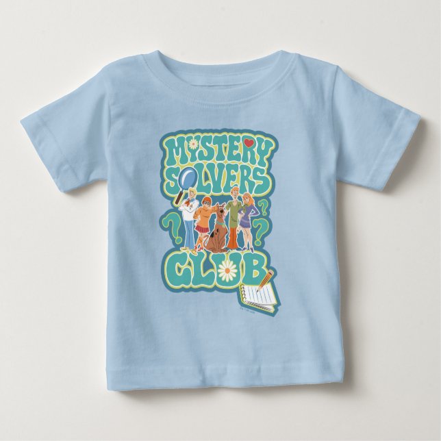 Camiseta De Bebé Scooby-Doo y la pandilla "Mystery Solvers Club" (Anverso)