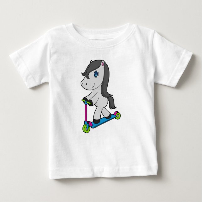 Camiseta De Bebé Scooter de Caballo (Anverso)