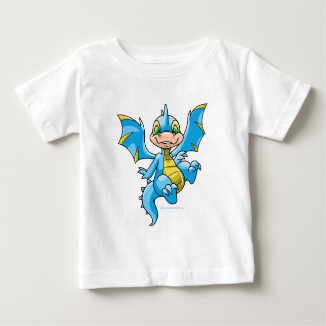 Camiseta De Bebé Scorchio azul curioso (Anverso)