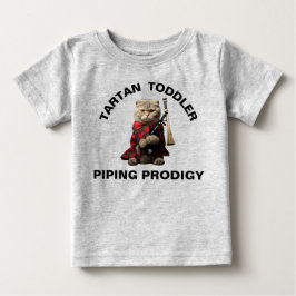 Camiseta De Bebé Scottish Fold Cat with Bagpipes Toddler Tshirt