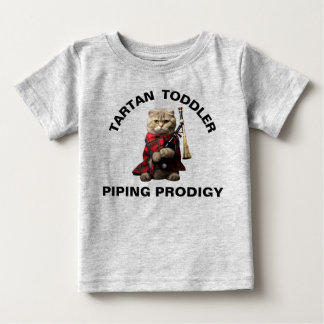 Camiseta De Bebé Scottish Fold Cat with Bagpipes Toddler Tshirt