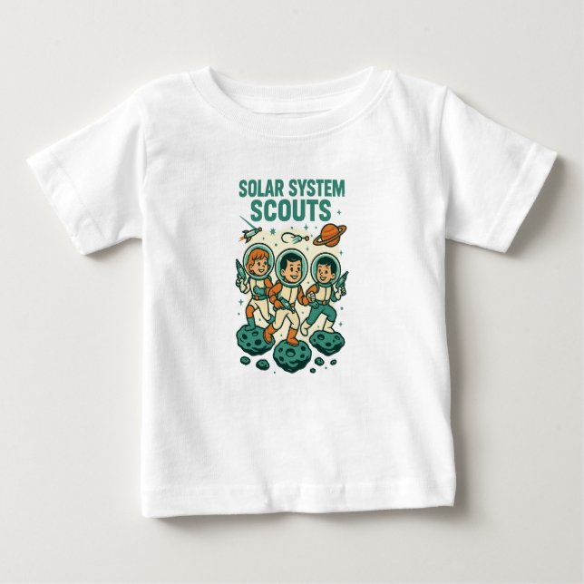 Camiseta De Bebé Scouts del sistema solar - Aventura entre las estr (Anverso)