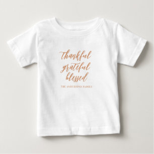 Camiseta De Bebé Script Agradecimiento Agradecimiento Nombre de la