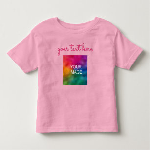 Camiseta De Bebé Script Texto subir foto Crear tu propio bebé rosad